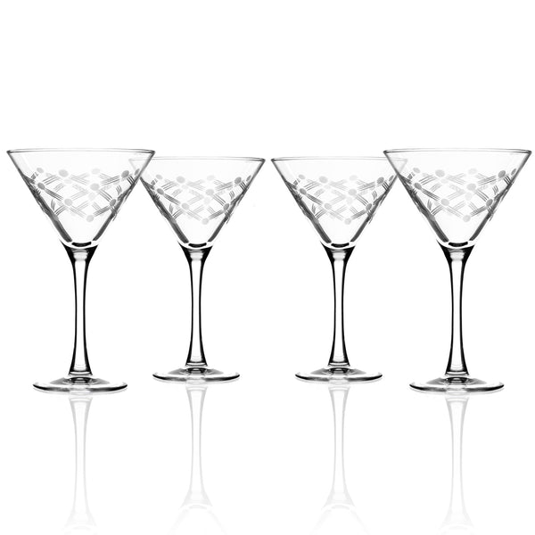 Rolf Glass Cyclone Martini Glass, Set of 4