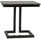 Alonzo Side Table - Black Metal with Marble - - Furniture - Tipplergoods