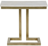Alonzo Side Table - Antique Brass, Metal and Quartz - - Furniture - Tipplergoods