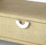 Amelle Cream Raffia Console Table - Furniture - Tipplergoods