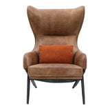 Amos Leather Accent Chair - Furniture - Tipplergoods