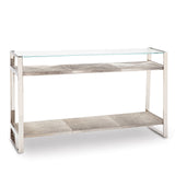Andres Hair on Hide Console Large - Polished Nickel - - Furniture - Tipplergoods