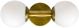 Antiope Sconce, Antique Brass, Metal and Glass