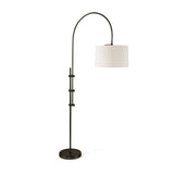 Arc Floor Lamp With Fabric Shade - Oil Rubbed Bronze - - Decor - Tipplergoods