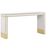 Arden Console Table - Ivory/Satin Brass - - Furniture - Tipplergoods