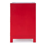 Ardennes Red Campaign Chairside Chest - Furniture - Tipplergoods