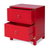 Ardennes Red Campaign Chairside Chest - Furniture - Tipplergoods