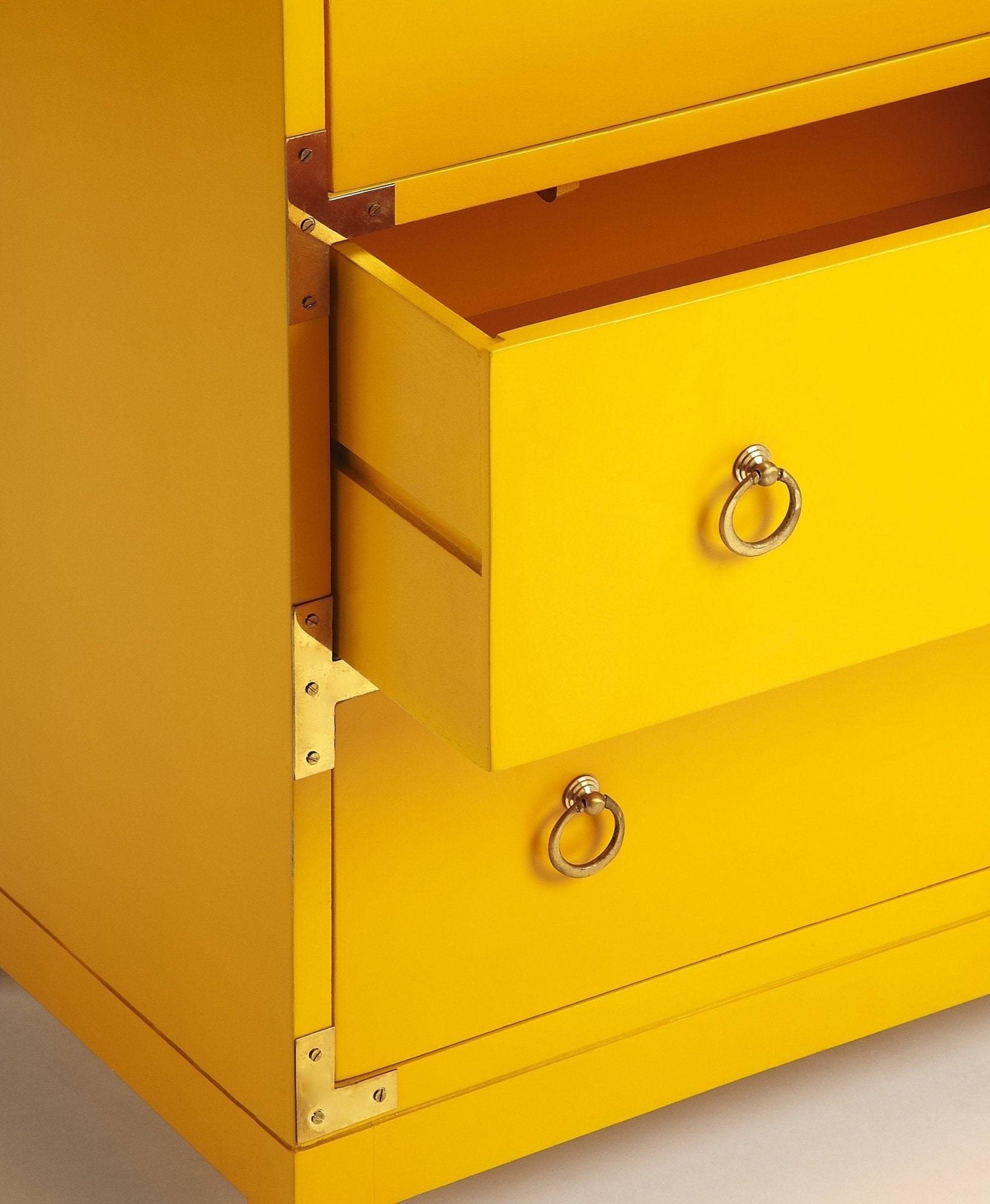 Ardennes Yellow Campaign Accent Chest - Furniture - Tipplergoods