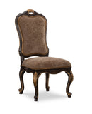 Aria Side Chair Mahogany & Aged Gold