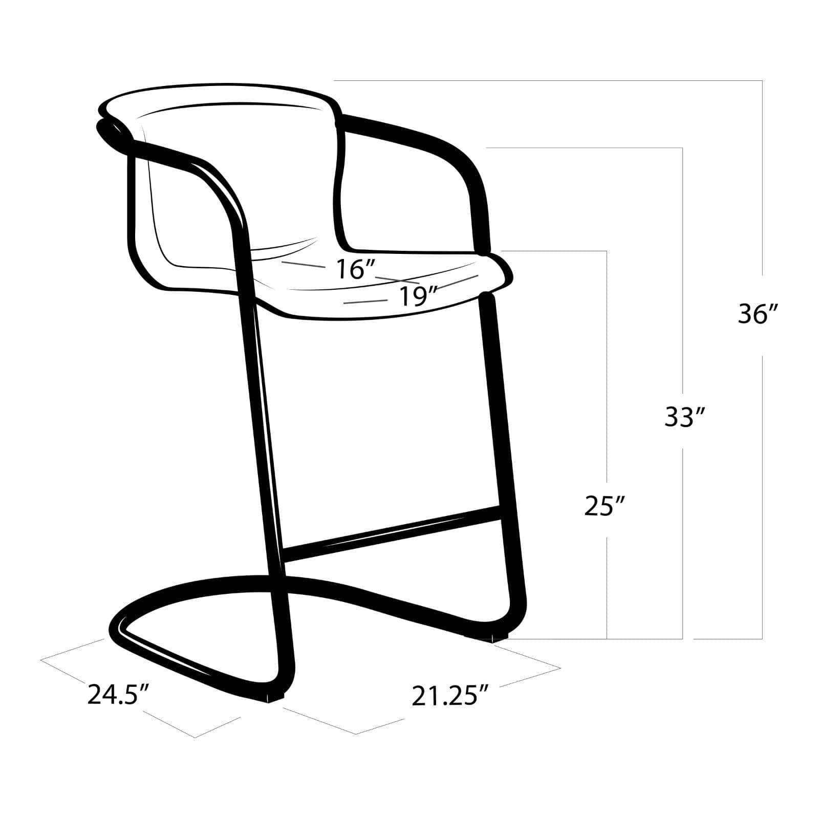 Axl Counter Stool - Furniture - Tipplergoods
