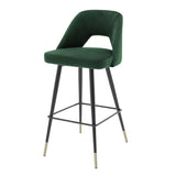 Bar Stool Avorio - Roche green velvet | black & brass finish legs - - Furniture - Tipplergoods