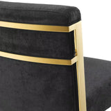 Bar Stool Scott - Gold finish | black velvet - - Furniture - Tipplergoods