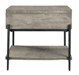 Bedford Park Gray End Table W/ Drawer - Furniture - Tipplergoods