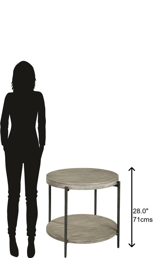 Bedford Park Gray Round Side Table - Furniture - Tipplergoods