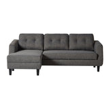 Belagio Sofa Bed With Chaise Left - Charcoal - - Furniture - Tipplergoods