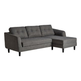 Belagio Sofa Bed With Chaise Right - Charcoal - - Furniture - Tipplergoods