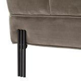 Bench Sienna - Savona greige velvet | black finish legs - - Furniture - Tipplergoods