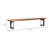 Bent Bench Small - Brown - - Furniture - Tipplergoods