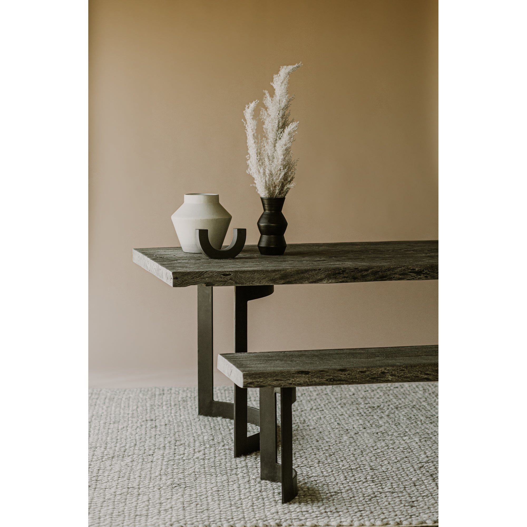 Bent Dining Table Small - Grey - - Furniture - Tipplergoods