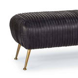 Beretta Leather Bench - Modern Black - - Furniture - Tipplergoods