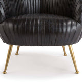Beretta Leather Chair - Modern Black - - Furniture - Tipplergoods