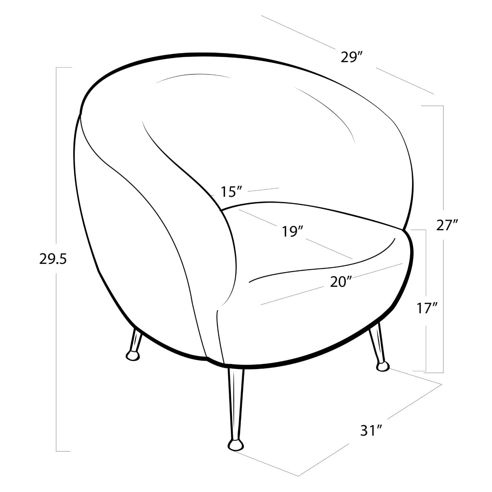 Beretta Leather Chair - Cappuccino - - Furniture - Tipplergoods