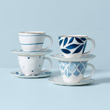 Blue Bay Espresso Cups & Saucers Set of 4 - Barware - Tipplergoods