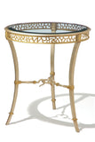 Bolero Chairside Table w/ Venetian Gold Accents