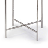 Bone Drum Table - Polished Nickel - - Furniture - Tipplergoods