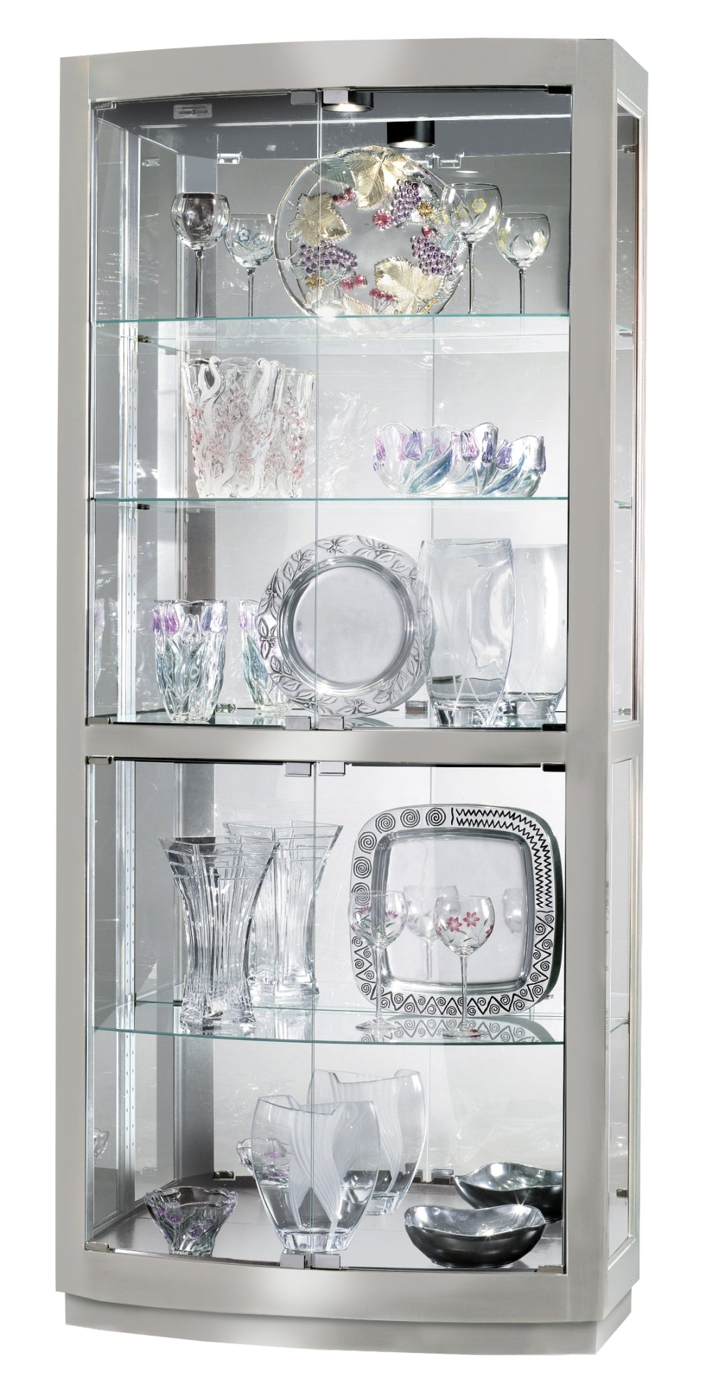 Bradington Curio Cabinet - Silver - - Furniture - Tipplergoods