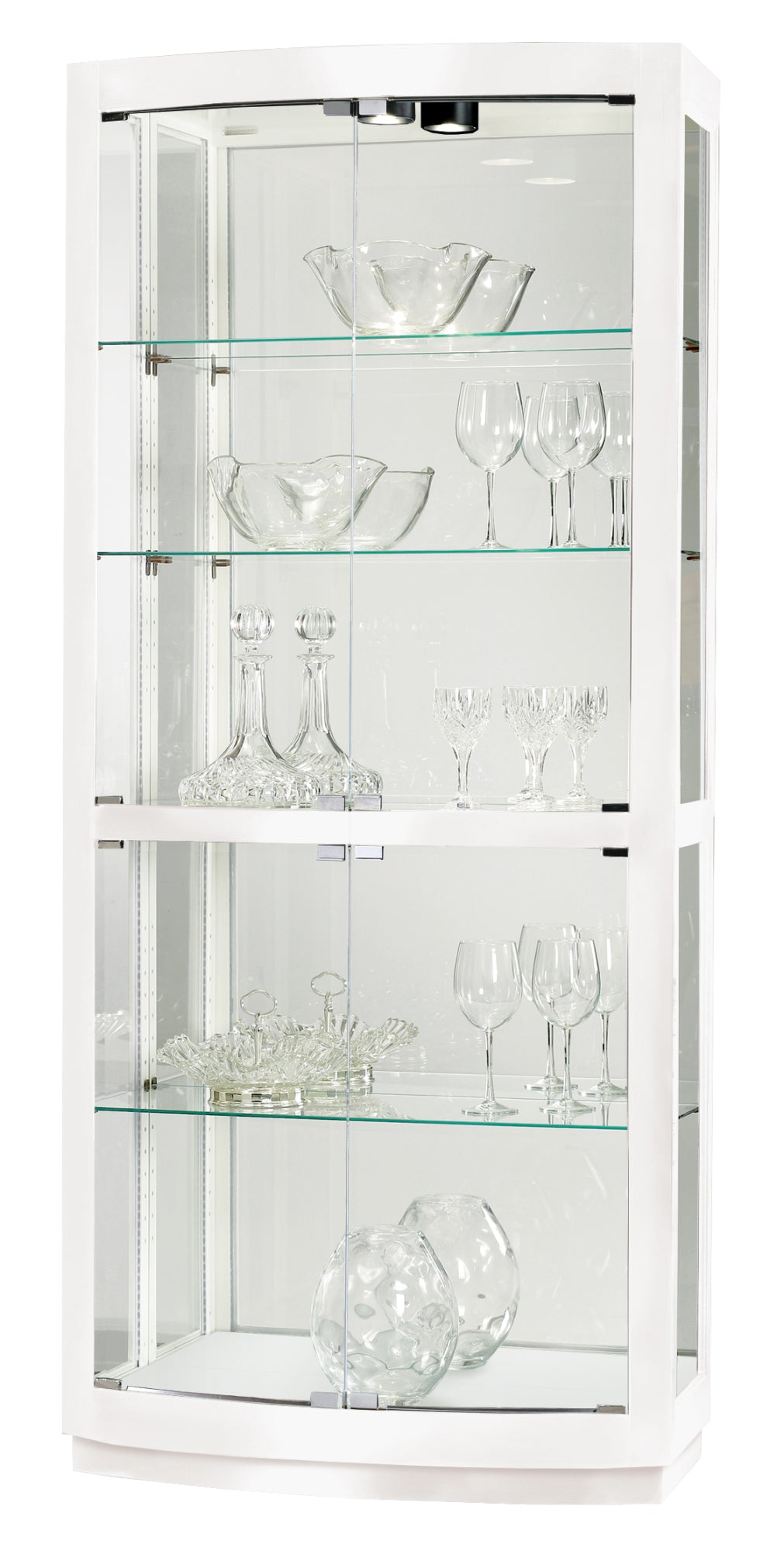 Bradington Curio Cabinet - Gloss White - - Furniture - Tipplergoods