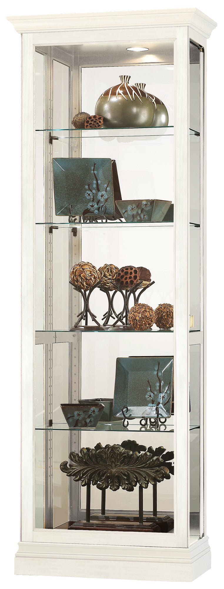 Brantley Curio Cabinet - Aged Linen - - Furniture - Tipplergoods