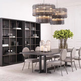 Cabinet Hennessey charcoal grey oak veneer - Furniture - Tipplergoods