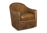 Callie Swivel Chair in Thunder Chestnut Leather