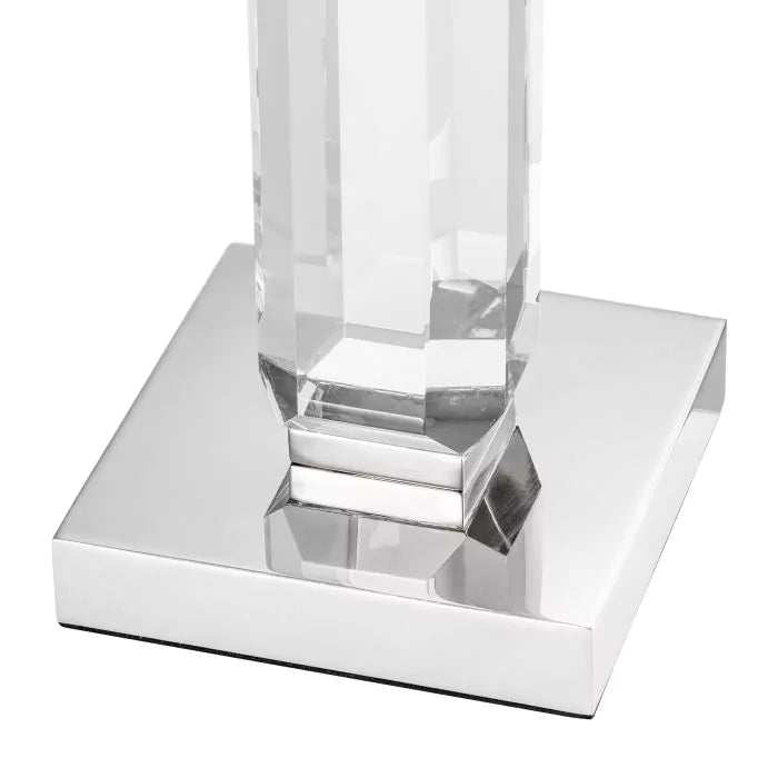 Candle Holder Livia set of 3 - Crystal glass | nickel finish - - Decor - Tipplergoods