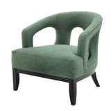Chair Adam - Albin green | antique brass nails | black legs - - Furniture - Tipplergoods