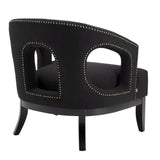 Chair Adam - Albin black | antique brass nails | black legs - - Furniture - Tipplergoods
