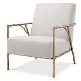 Chair Antico gold finish panama natural
