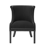 Chair Elson - Metric black | nickel nails | black legs - - Furniture - Tipplergoods