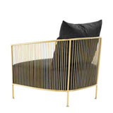 Chair Knox - Gold finish | black velvet - - Furniture - Tipplergoods