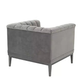 Chair Raffles roche porpoise grey velvet - Furniture - Tipplergoods