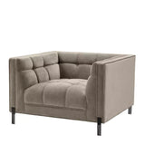 Chair Sienna - Savona greige velvet | black finish legs - - Furniture - Tipplergoods
