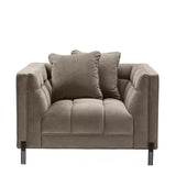 Chair Sienna - Savona greige velvet | black finish legs - - Furniture - Tipplergoods