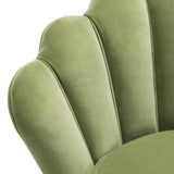 Chair Trapezium - Cameron light green | brass finish legs - - Furniture - Tipplergoods