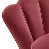 Chair Trapezium - Cameron wine red | brass finish legs - - Furniture - Tipplergoods