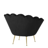 Chair Trapezium - Bolard black | brass finish legs - - Furniture - Tipplergoods