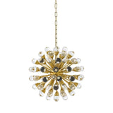 Chandelier Antares 19.6" dia - Gold finish | clear glass - - Decor - Tipplergoods