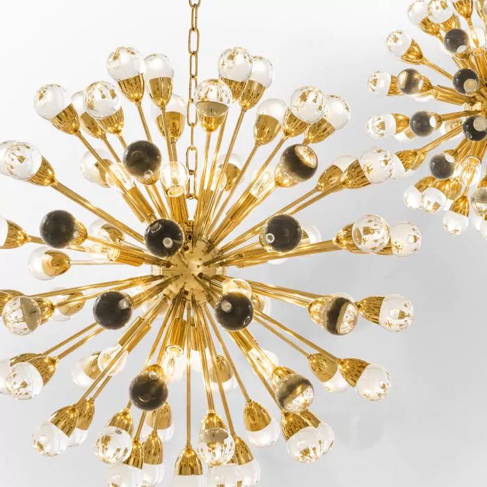 Chandelier Antares 29.5" dia - Gold finish | clear glass - - Decor - Tipplergoods
