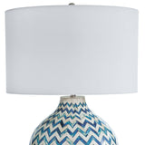 Chevron Bone Table Lamp - Indigo - - Decor - Tipplergoods