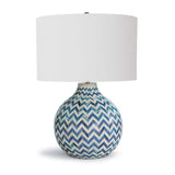 Chevron Bone Table Lamp - Indigo - - Decor - Tipplergoods